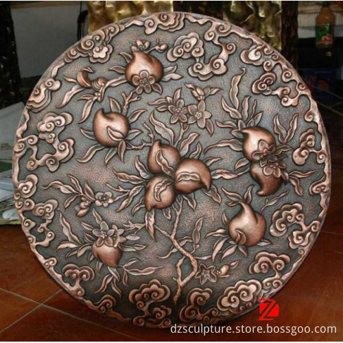 bronze fruit wall sculpture for decor